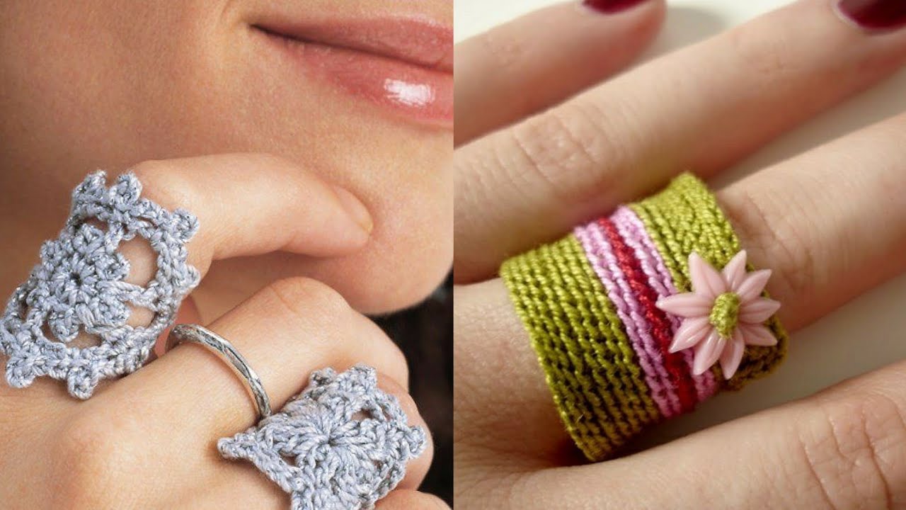 crochet rings for fingers-CROCHET JEWELRY- crochet rings free pattern