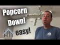 How to remove popcorn ceiling, scrape popcorn ceiling. Easy!