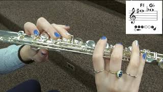 Concert B-Flat Chromatic Scale - Flute Demo & Note Map