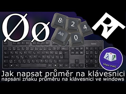 Video: Jak píšete symbol průměru na klávesnici?