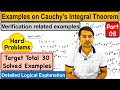 Verify Cauchy Integral Theorem related examples : part 8