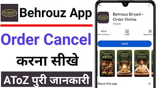 Behrouz App se biriyani order cancel kaise kare || how to cancel biriyani order behrouz app screenshot 5