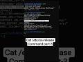 cat /etc/os-releaseCommand part-3 in Kali Linux #telugutech #cybersecurity #ethicalhacking #ytshorts