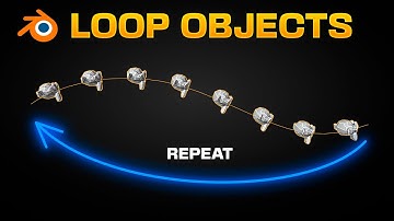How to LOOP OBJECTS following a Curve in Blender - Geometry Nodes