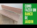 como construir um banco de madeira