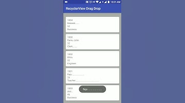 Android:RecyclerView item Drag and Drop