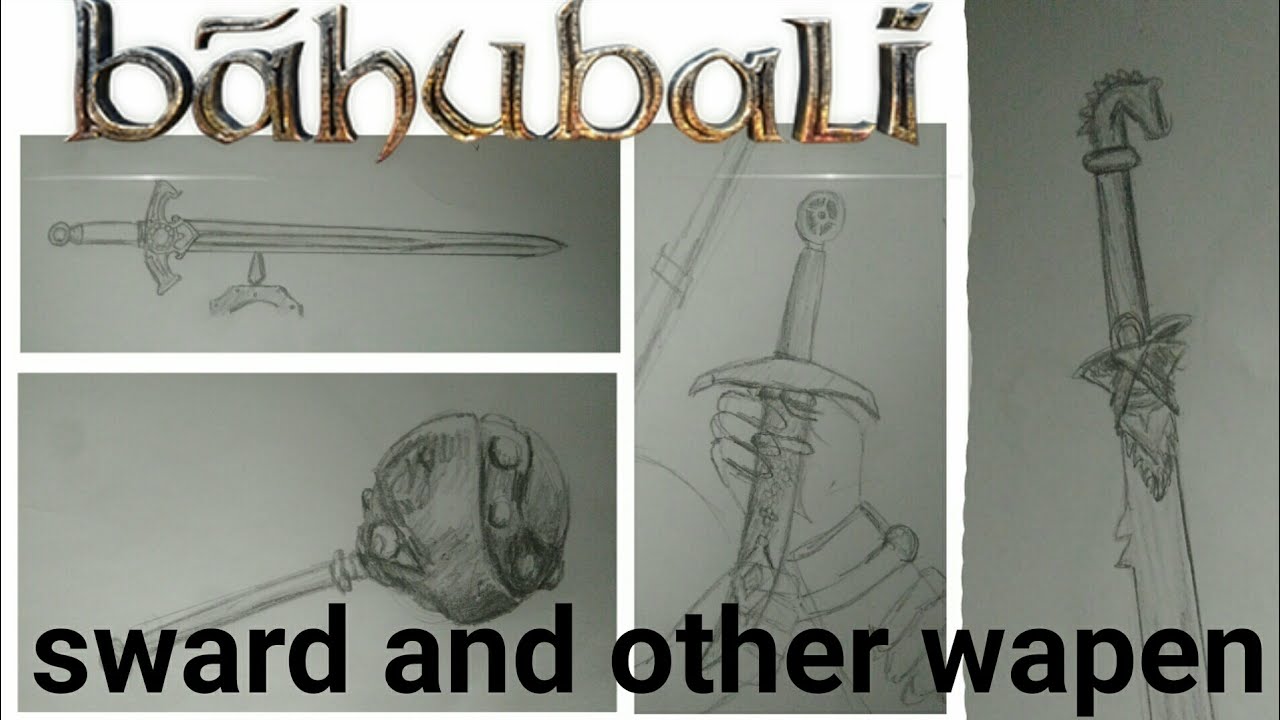 How to draw Bahubali:- The lost lagend sword and other weapons ...