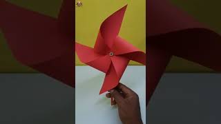 How to make Paper fan | Paper Wind mill Craft