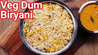 Veg Dum Hyderabadi Biriyani Recipe - Tips & Tricks to Make Non Sticky Rice & Dum Layered Cooking