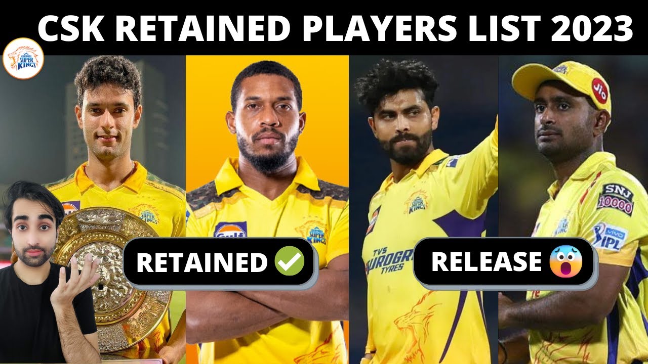 CSK Full Retained and Release Players List | CSK Retained Players IPL ...