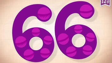 Learn Number 66 in English & Counting, Math by Endless Numbers   Kids Video