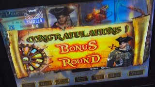 MAX BET Bonus Wheel Spin Pirates Slot Machine Live Play PA SKILLS