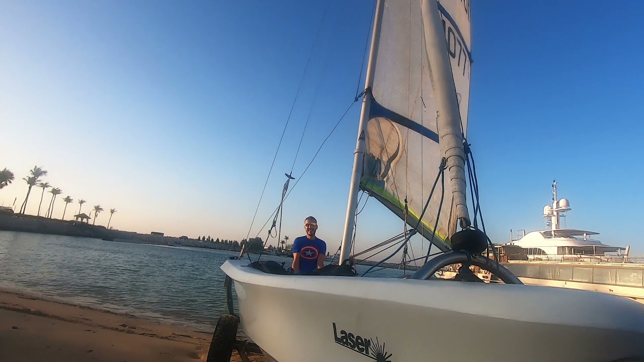 Mylar Material Sail on Laser Vago 1077 in Dubai 🛥️🔆 (Boating Innovation)