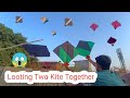 Looting two kite together  kite caughting  patang lootere 