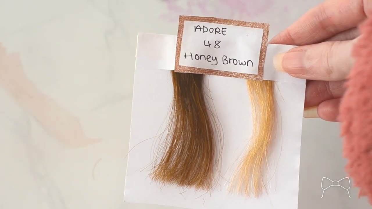 Adore 48 Honey Brown Swatching: Raw vs Diluted