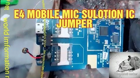 qmobile new e4 mic problem solve 1000%OK e4 mic jumper ic