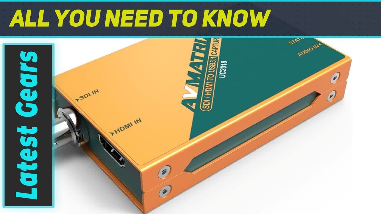 AVMATRIX UC2018 HDMI/SDI to USB3.1 Type-C Uncompressed Video