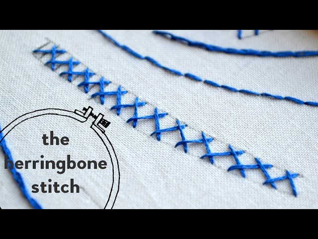 Hand Embroidery: How to Make a Herringbone Stitch - FeltMagnet