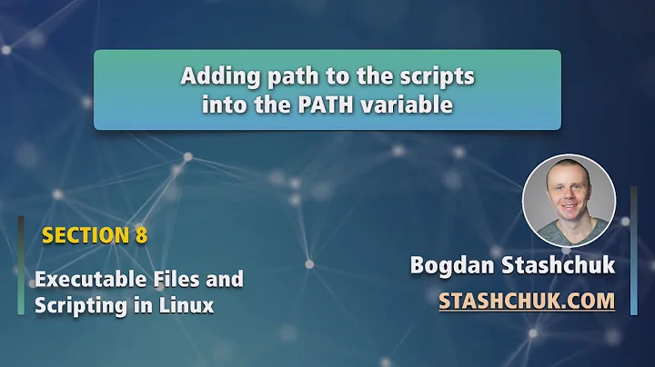 Linux Tutorial: 50 Adding path to scripts to the PATH variable