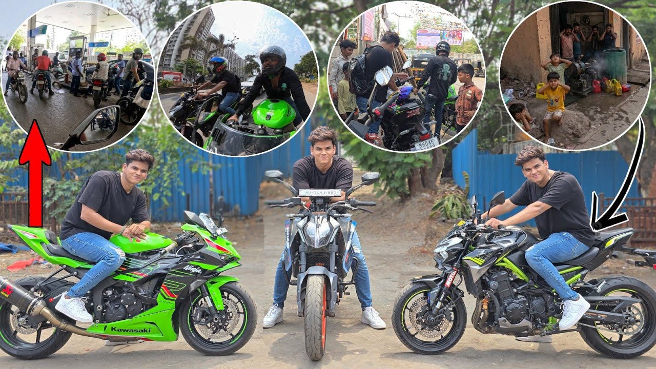 Z900 vs Duke 390 vs Zx6r | Crazy Public Reaction on Superbike