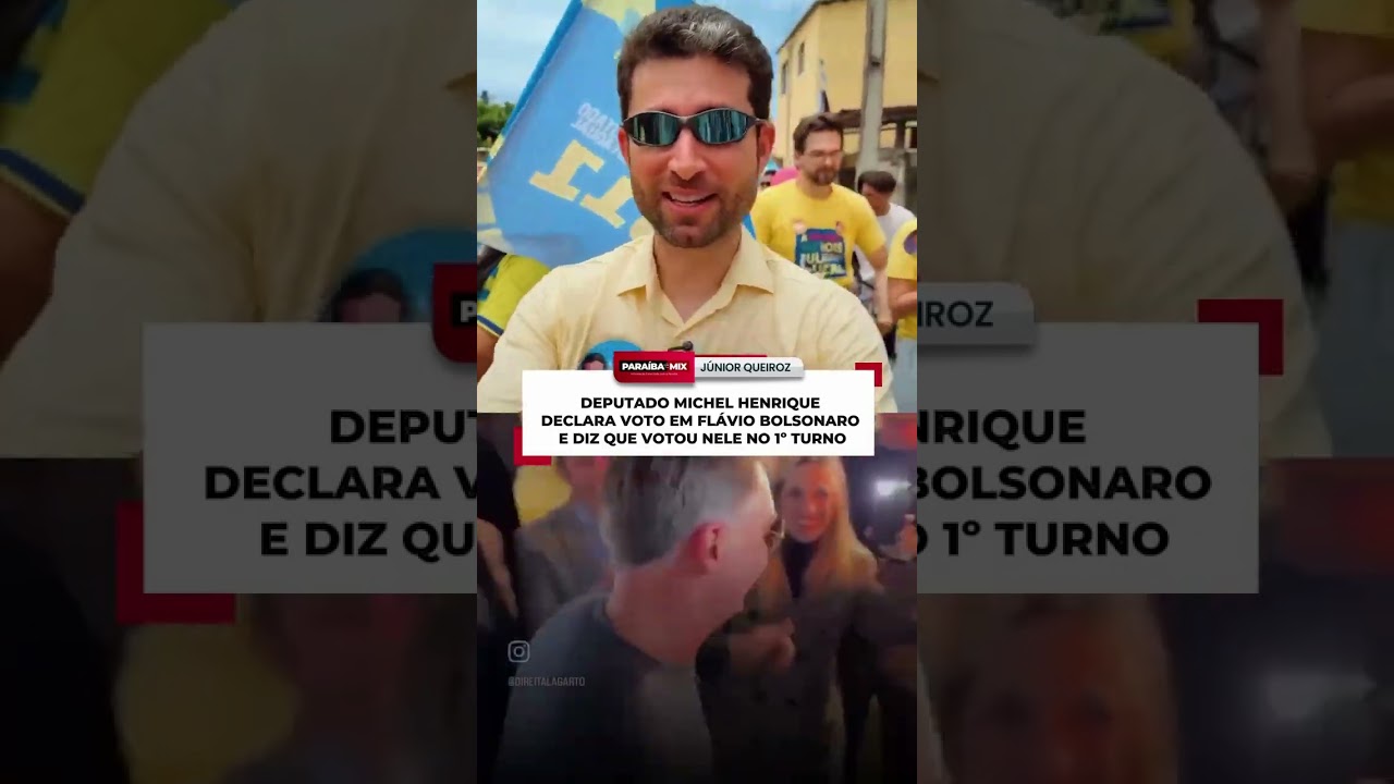 DEPUTADO MICHEL HENRIQUE DECLARA VOTO EM FLÁVIO BOLSONARO E DIZ QUE VOTOU NELE NO 1º TURNO
