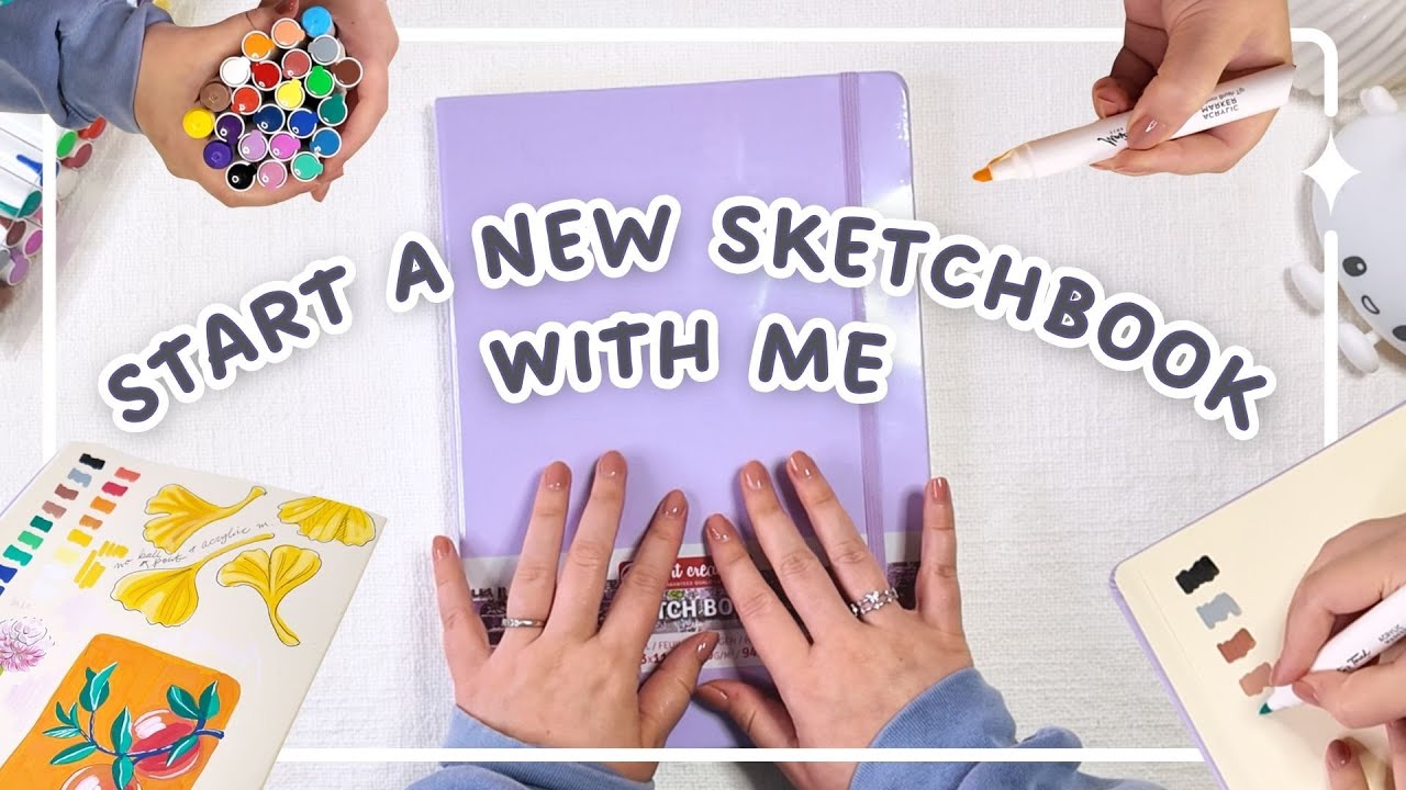 A Fresh Start in My New Sketchbook ☁️ - YouTube