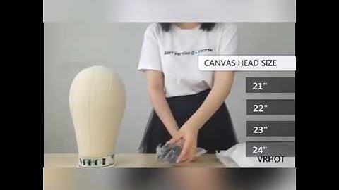 VRHOT Wig Head Canvas Block Head Mannequin Afro Wig Head