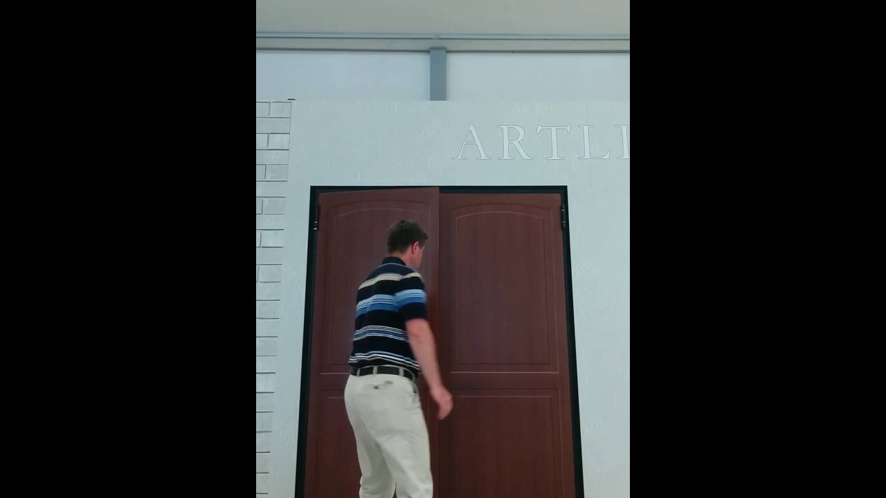 Fire rated double door, flushbolt function