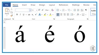 Adding Accent Marks to Letters in Word