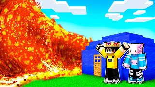 LAV TSUNAMİSİ VS EN GÜVENLİ SU EVİ! - Minecraft