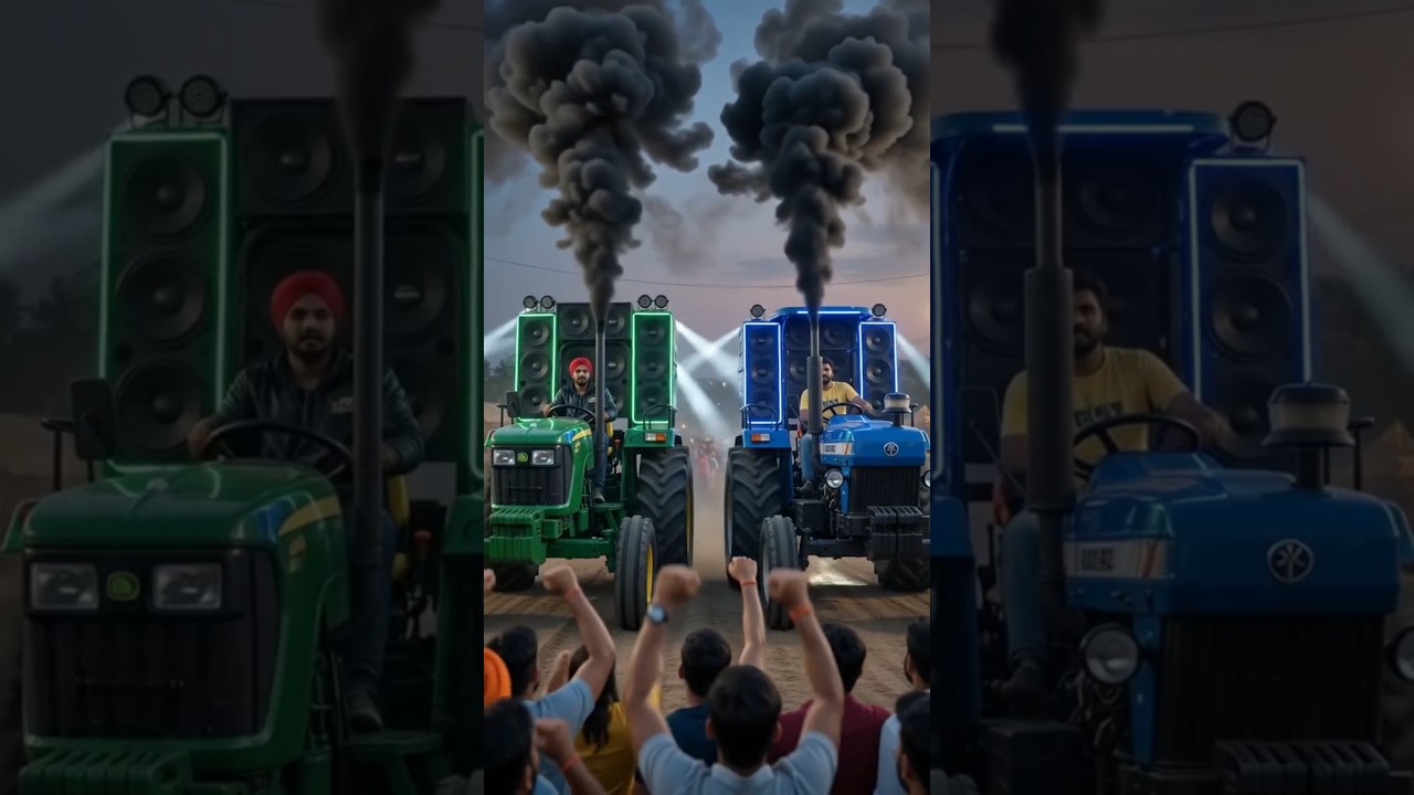 sonalika vs John Deere #trandingshorts #cartoon #tractorvideo