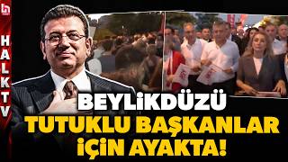 İĞNE ATSAN YERE DÜŞMEZ! Binlerce kişi Özel ile İmamoğlu’nun tutukluluğunun 500. gününde yürüyor