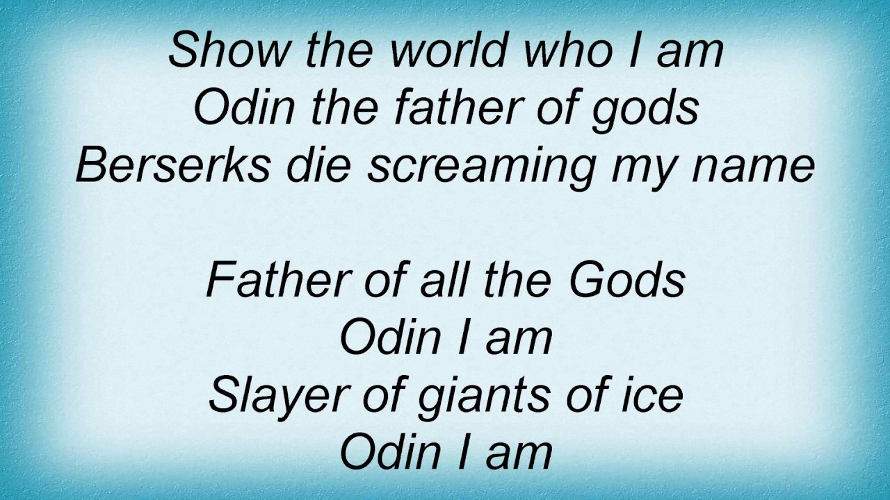 Rebellion Odin Lyrics YouTube