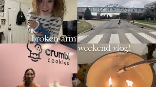 VLOG | living with a broken arm, day trip to MTSU, & cozy sunday reset