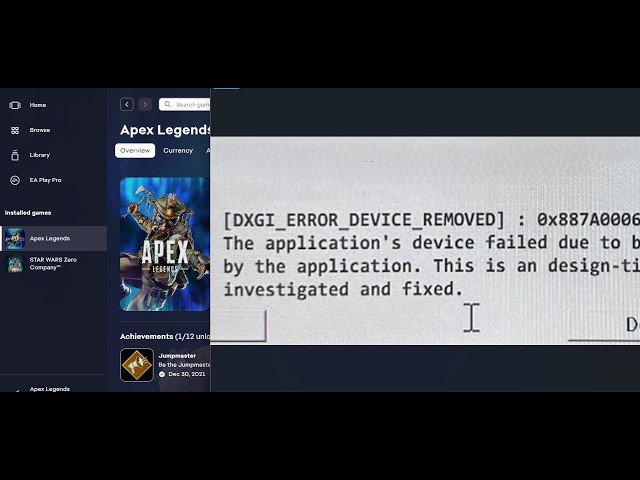 Apex Legends 0x887A0006 FIX – DXGI_ERROR_DEVICE_REMOVED Fatal