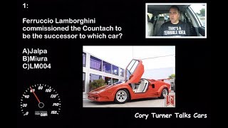 Lamborghini Countach 0 to 60 Cory Turner Talks Cars
