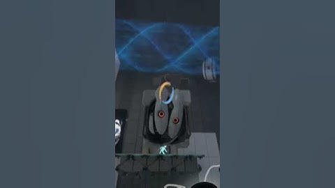 Portal 2 - balancing a turret cube on its face #portal2