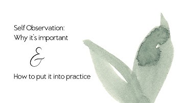 Self-Observation: Why it