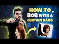Graduated Bob Haircut with a Curtain Bang