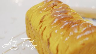 Pumpkin Bread Loaf 南瓜濃香吐司🎃 Very soft bread and Sweet pumpkin puree   | At Tasty