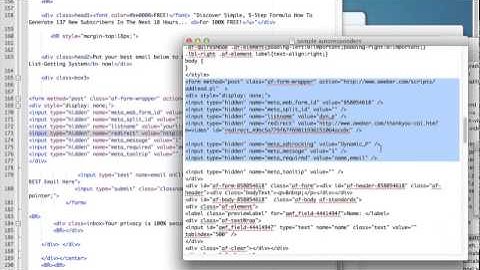 05 - how to integrate aweber to squeeze page template