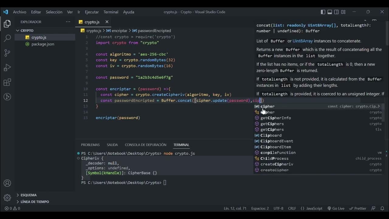 Backend - Crypto | Node.js | Encriptación y Desencriptación - YouTube