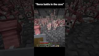 battle in the cave #minecraft