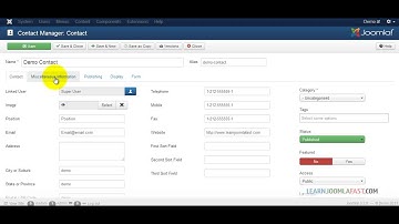 Joomla 3 Basics Absolute Beginners - Adding a single contact form