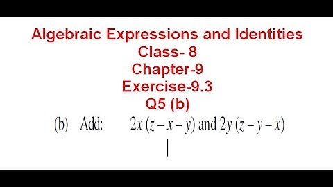 NCERT Solution CLASS-8VIII Math CHAPTER- 9 Algebraic Expressions and Identities Exercise-9.3@bhullar
