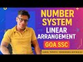 Number System Linear Arrangement Goa SSC, Linear Arrangement Practice Questions For CAT
