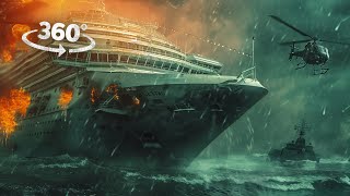 360° VR Storm Survival: Cargo Ship to Helicopter Escape and Crash&quot; 360 Video 4K Ultra HD