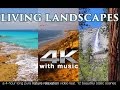 4K LIVING LANDSCAPES (+Binaural Music) | Nature Relaxation™ 4HR Stress Relief/Screensaver Video UHD