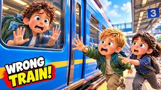 Details Ethan is on the Wrong Train! 🚆 Will He Make It | Easy English Listening Guide