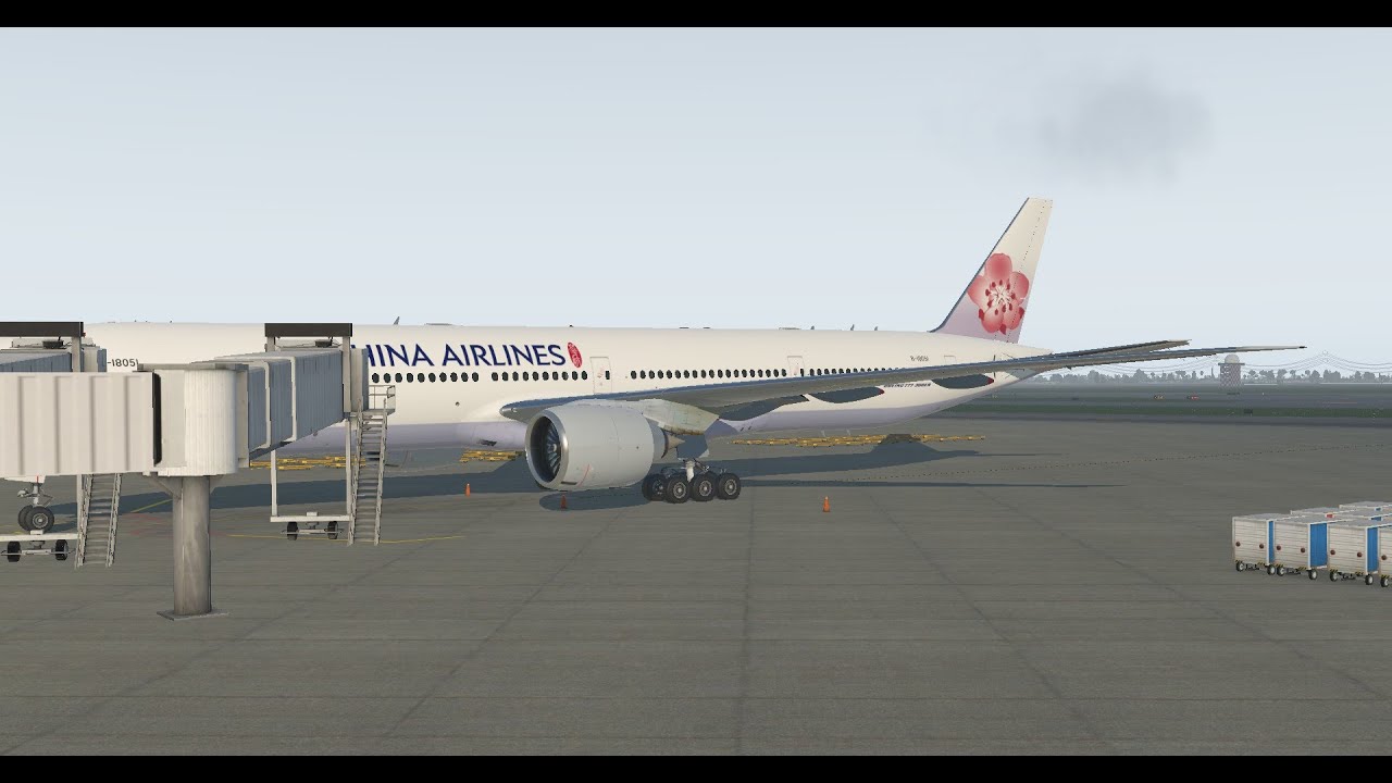 [X-PLANE 11] RCTP-KLAX Landing | China Airlines CI006, B777-300ER ...